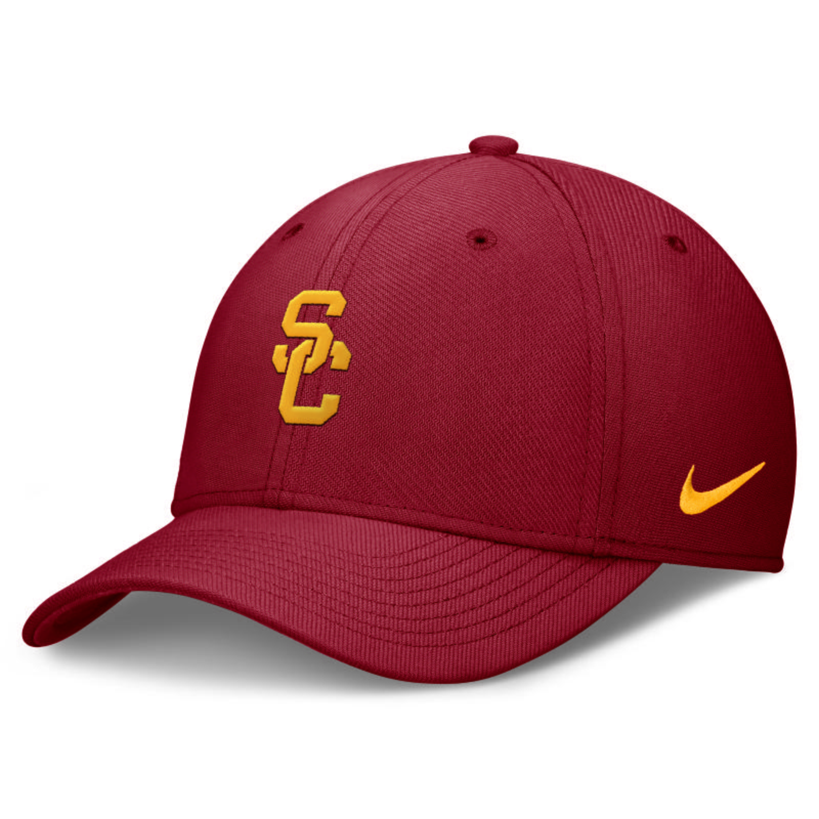 USC Trojans Nike Cardinal SC Interlock Structured Swooshflex Fitted Hat 1
